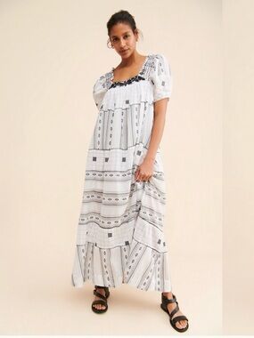 NWT Free People Jamie Embroidered Maxi Dress Size S
